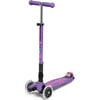 Maxi Deluxe Foldable LED Kids Scooter, Purple - Scooters - 1 - thumbnail