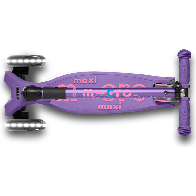 Maxi Deluxe Foldable LED Kids Scooter, Purple