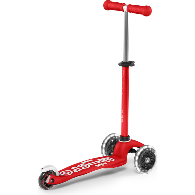 Mini Deluxe LED Kids Scooter, Red