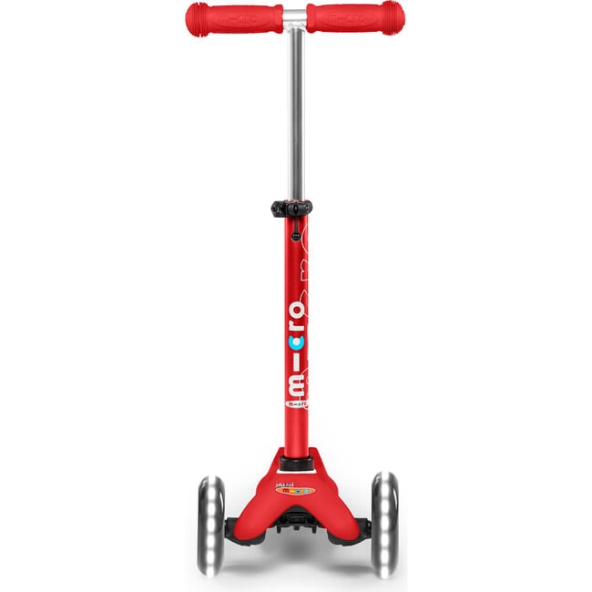 Mini Deluxe LED Kids Scooter, Red - Scooters - 4