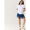 Indigo Varsity League Women's French Terry Varsity Skort Blue - Skirts - 2 - thumbnail
