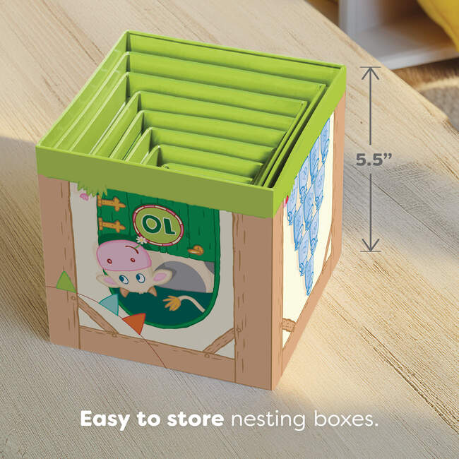 On the Farm Cardboard Stacking & Nesting Cubes - Developmental Toys - 7