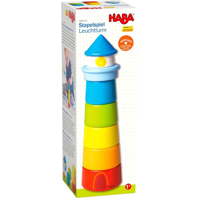 Lighthouse Wooden Rainbow Stacker - Developmental Toys - 6
