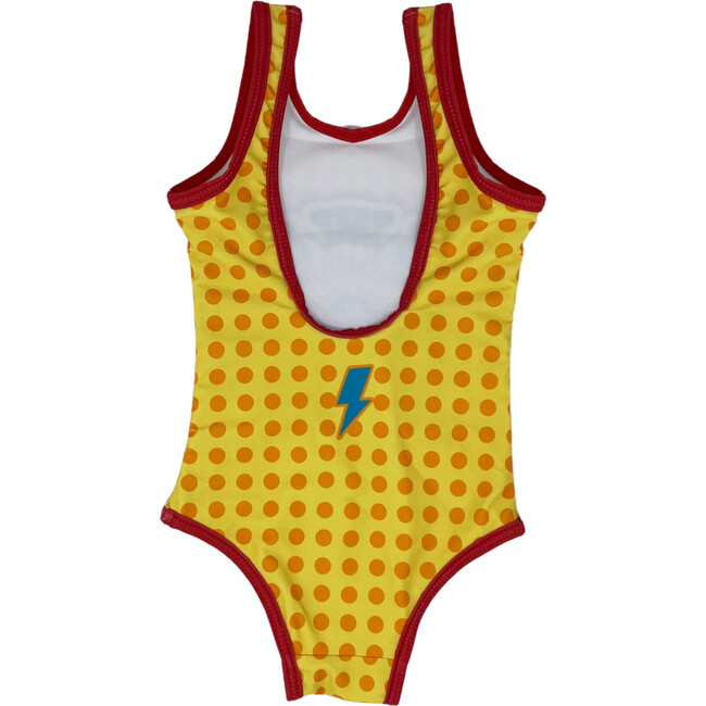 Flower Child One Piece Swim, Yellow Polka Dot - One Pieces - 2