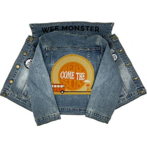 Here Comes The Sun Denim Jacket, Medium Wash - Jackets - 1