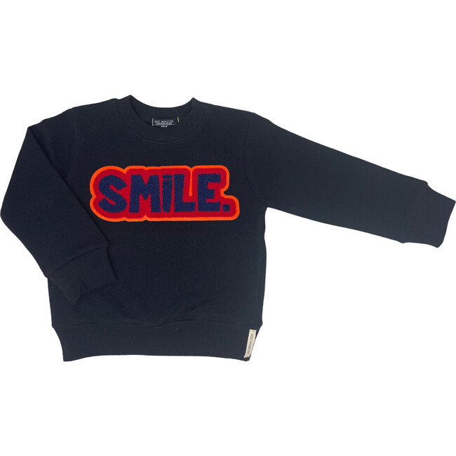 Smile Sweatshirt, Super Duper Black - Sweatshirts - 1