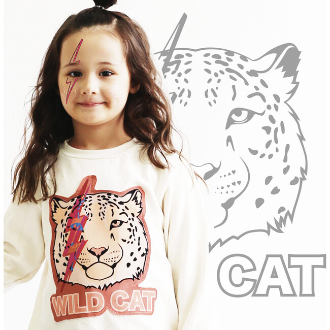 Wild Cat Sweatshirt, Ice Cream - Sweatshirts - 2