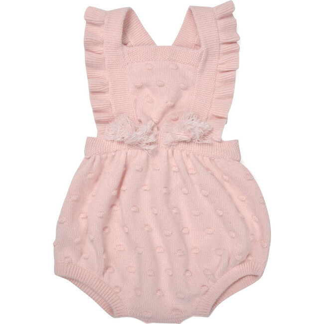 Ruffled Bobble Romper, Blush Pink