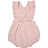 Ruffled Bobble Romper, Blush Pink - Rompers - 1 - thumbnail
