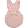 Ruffled Bobble Romper, Blush Pink - Rompers - 7 - thumbnail