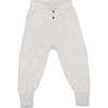Ribbed Cuff Elasticated Waist Baby Pants, Stone - Pants - 1 - thumbnail