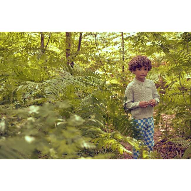 Shawl Crew Neck Ribbed Hem Long Sleeve Knit Jumper, Grey - Sweaters - 5