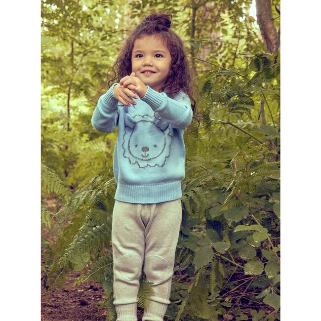 Ribbed Cuff Elasticated Waist Baby Pants, Stone - Pants - 5