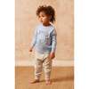 Babys Lion Crew Neck Ribbed Hem Long Sleeve Knit Jumper, Sky - Sweaters - 2 - thumbnail