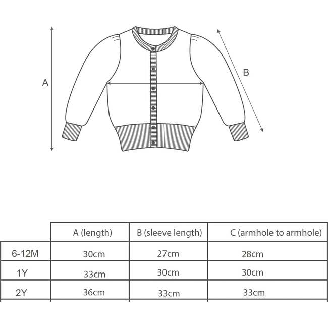 Babys Popcorn Ribbed Hem Long Sleeve Button-Up Cardigan, Chalk - Cardigans - 7