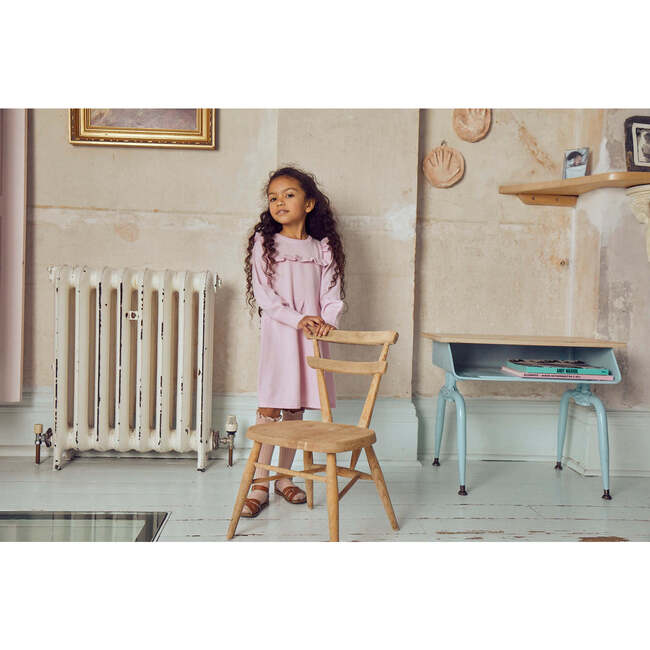 Ruffled Bib Dress, Purple - Dresses - 6