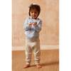 Babys Lion Crew Neck Ribbed Hem Long Sleeve Knit Jumper, Sky - Sweaters - 6 - thumbnail