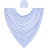 Solid Ribbed Powder Blue Infant Swaddle and Beanie Set - Swaddles - 1 - thumbnail