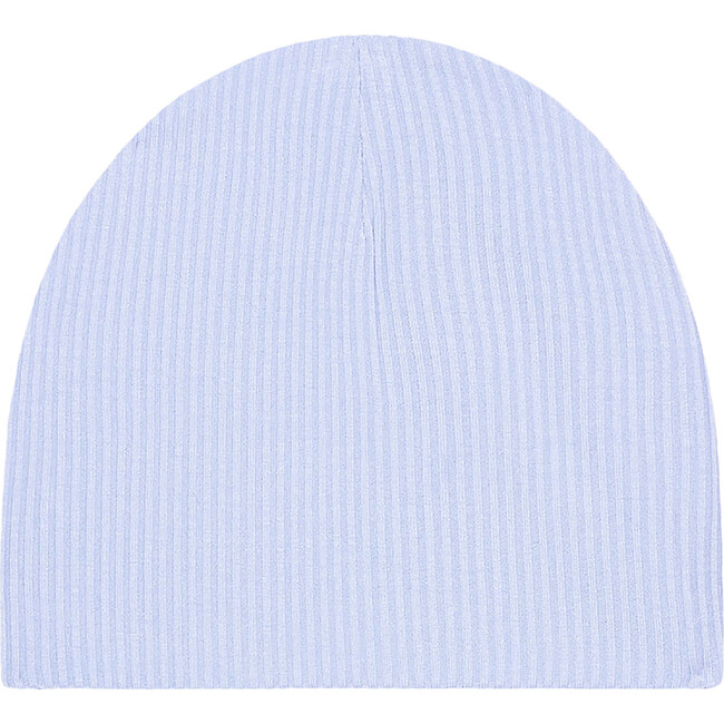 Solid Ribbed Powder Blue Infant Swaddle and Beanie Set - Swaddles - 2