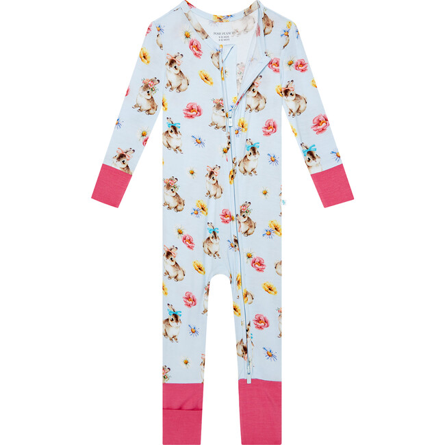 Tinsley Jane Newborn Convertible One Piece, Blue - Rompers - 3