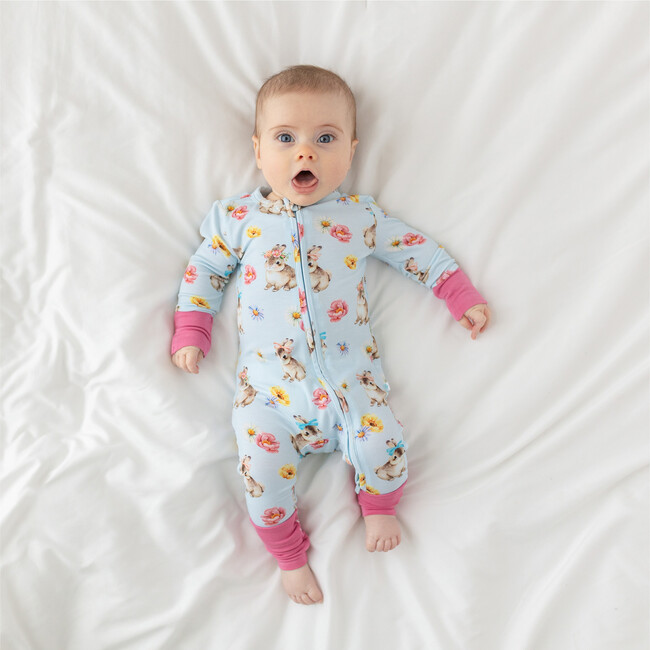 Tinsley Jane Newborn Convertible One Piece, Blue - Rompers - 4