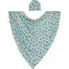 Spring Bee Swaddle And Beanie Set, Pastel Green - Swaddles - 1 - thumbnail