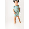 Spring Bee Basic Short Sleeve And Short Length Pajama, Pastel Green - Pajamas - 4 - thumbnail