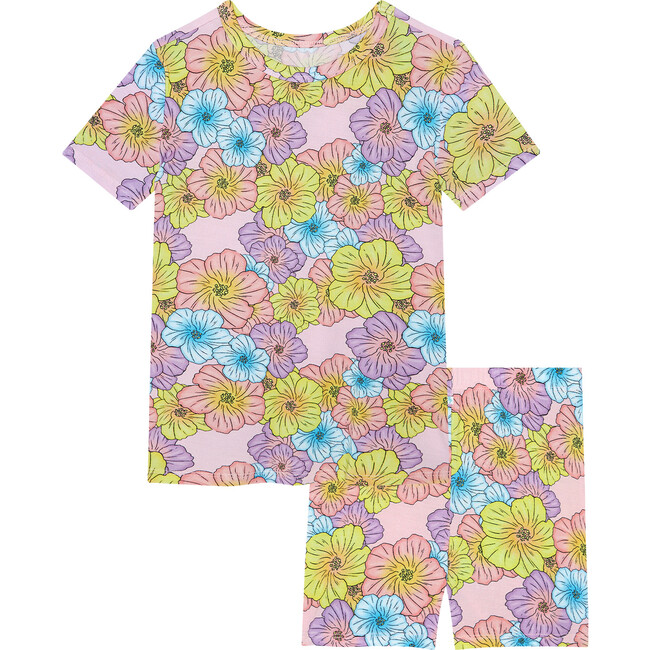 Kourtney Short Sleeve Pajamas, Purple - Pajamas - 1