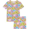Kourtney Short Sleeve Pajamas, Purple - Pajamas - 1 - thumbnail