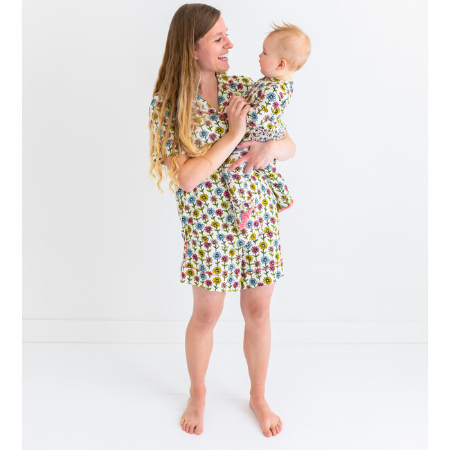 Women's Maya Lynn Short Sleeve Shirt And Shorts Pajama, Beige - Pajamas - 7