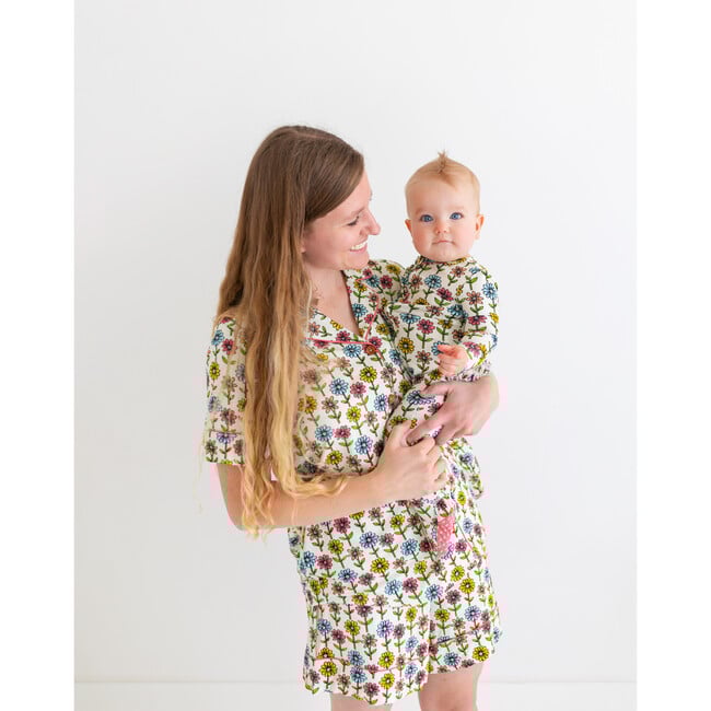 Women's Maya Lynn Short Sleeve Shirt And Shorts Pajama, Beige - Pajamas - 8