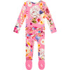 Chantria Ruffled Zippered One-Piece Footie, Bright Pink - Footie Pajamas - 3