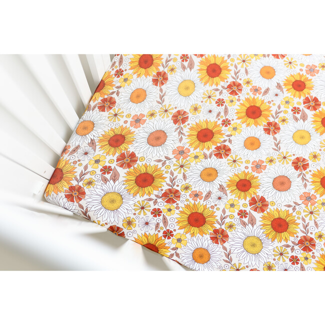 Goldie Crib Sheet, Pink - Crib Sheets - 3