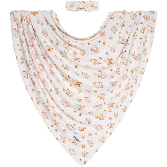 Clemence Infant Swaddle & Headwrap Set, Beige - Mixed Accessories Set - 1