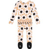 Reagan Footie Ruffled Zippered One Piece, Beige - Footie Pajamas - 2