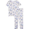 Franklin Short Sleeve Basic Pajama, Beige - Pajamas - 1 - thumbnail