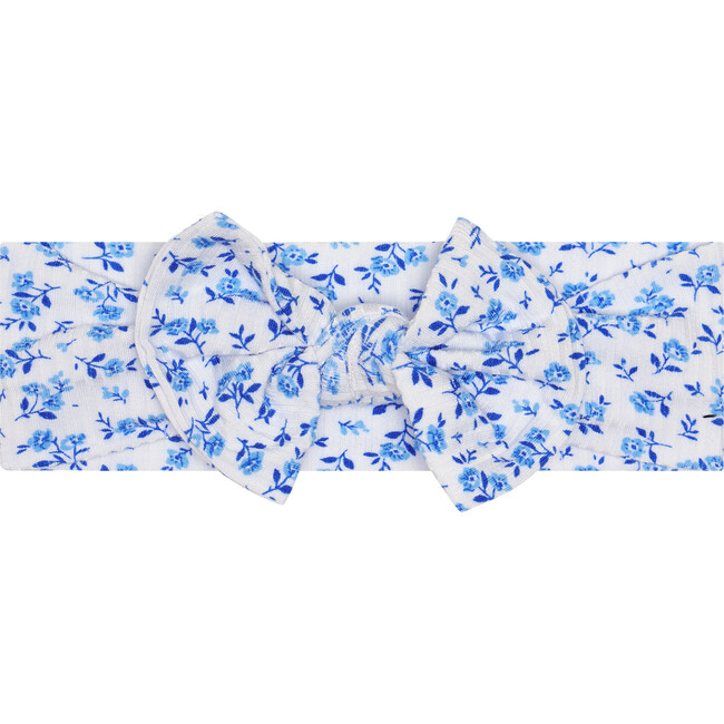 Andina Infant Headwrap, White - Bows - 1