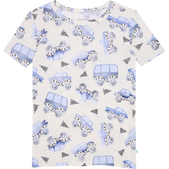 Franklin Short Sleeve Basic Pajama, Beige - Pajamas - 5