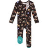 Supermini Footie Zippered One Piece, Black - Footie Pajamas - 1 - thumbnail