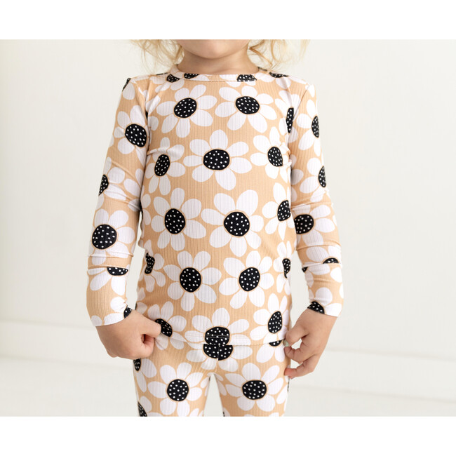 Reagan Long Sleeve Basic Pajama, Beige - Pajamas - 7