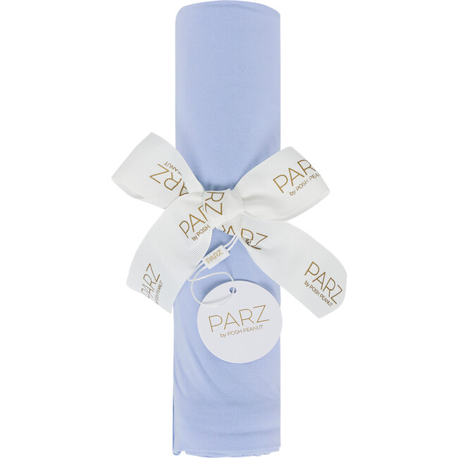 Solid Cloud Blue Swaddle, Blue - Swaddles - 2
