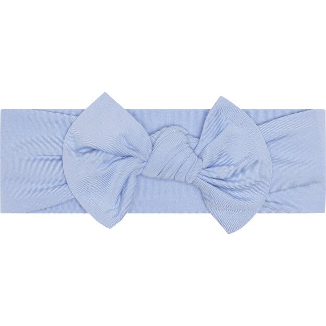 Solid Cloud Blue Infant Headwrap, Blue - Hair Accessories - 1