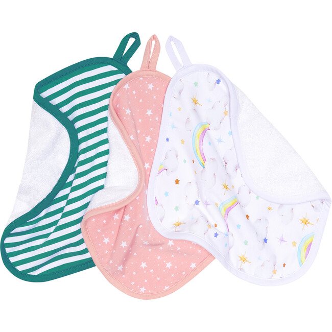 Nicky 3-Piece Wash Cloth, White - Towels - 1