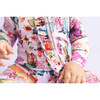 Watercolor Butterfly Footie Ruffled Zippered One Piece, Pink - Footie Pajamas - 6