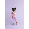 Watercolor Butterfly Long Sleeve Basic Pajama, Pink - Pajamas - 5