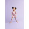 Watercolor Butterfly Long Sleeve Basic Pajama, Pink - Pajamas - 6