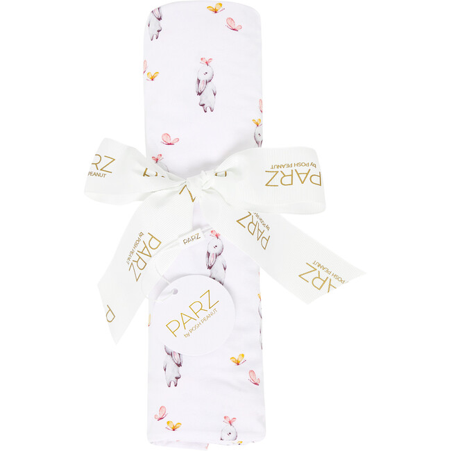 Athena Picot Edge Swaddle, White - Swaddles - 2