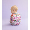 Watercolor Butterfly Footie Ruffled Zippered One Piece, Pink - Footie Pajamas - 8