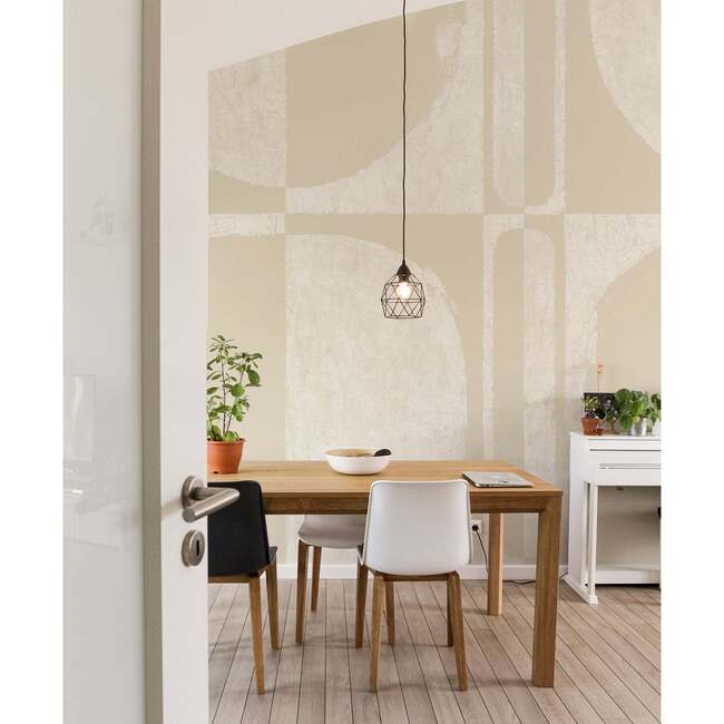 The Cloisters Panel Set 5-Yard Wallpaper, Warm White