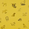 Good Dogs Everywhere Woven Wallpaper, Taxi-Cab Yellow - Wallpaper - 3 - thumbnail